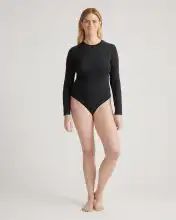 Stretch Cotton Jersey Long Sleeve Bodysuit | Quince
