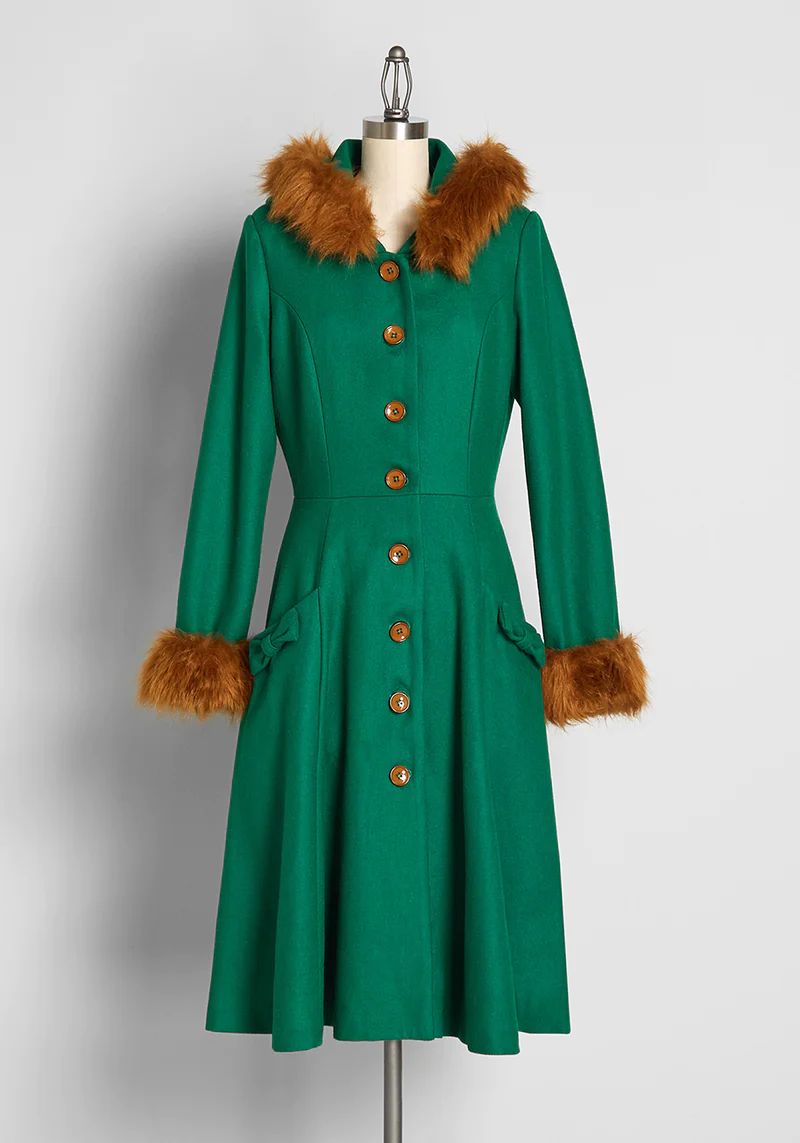 ModCloth x Collectif When Autumn Leaves Are Falling From The Trees Hooded Coat | ModCloth