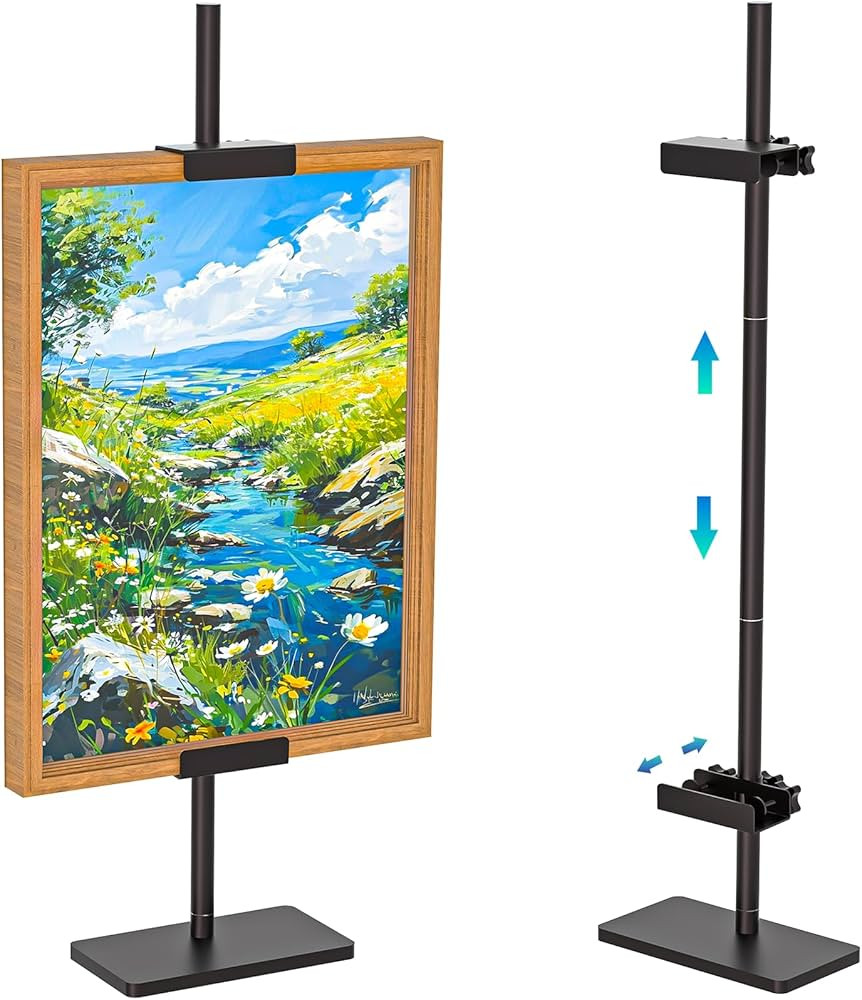 Tabletop Easel Stand, 30" H/1.7" T Adjustable Picture Frame Stands for Display, Metal Tablet Top ... | Amazon (US)