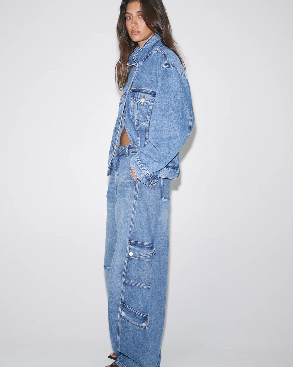 Sizes: 
Denim jacket: size 10
Jeans: size 8
Dress: size 8