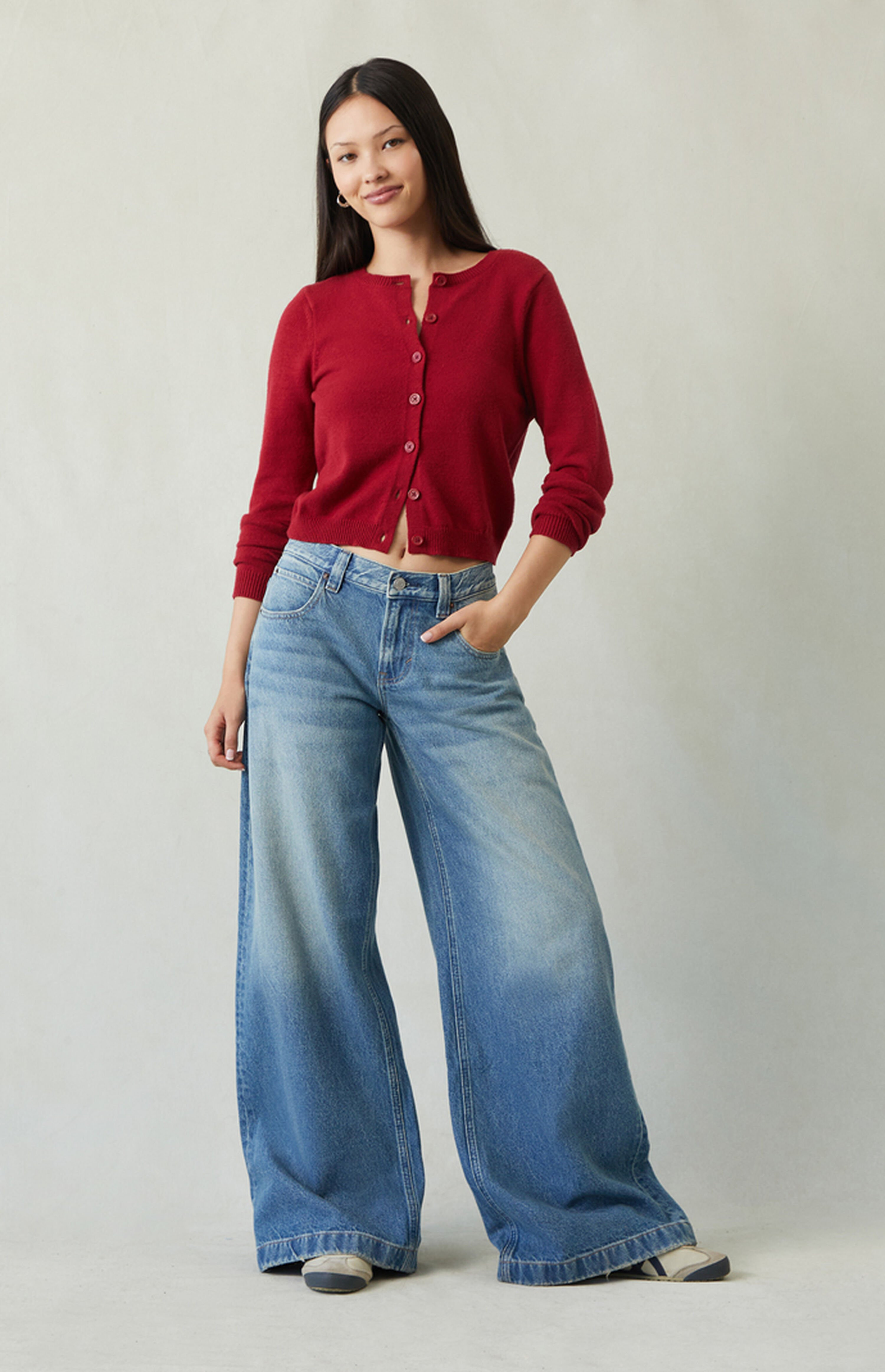 Pacsun Sloane Low Rise Ultra Baggy Jeans Medium Blue | PacSun | PacSun