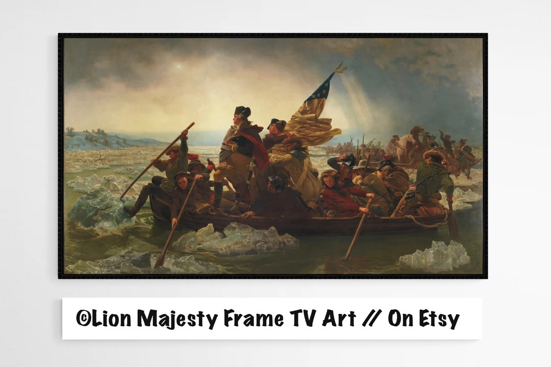 Samsung Frame TV Art, Washington crossing delaware, President's Day Frame TV Art, Instant Downloa... | Etsy (US)