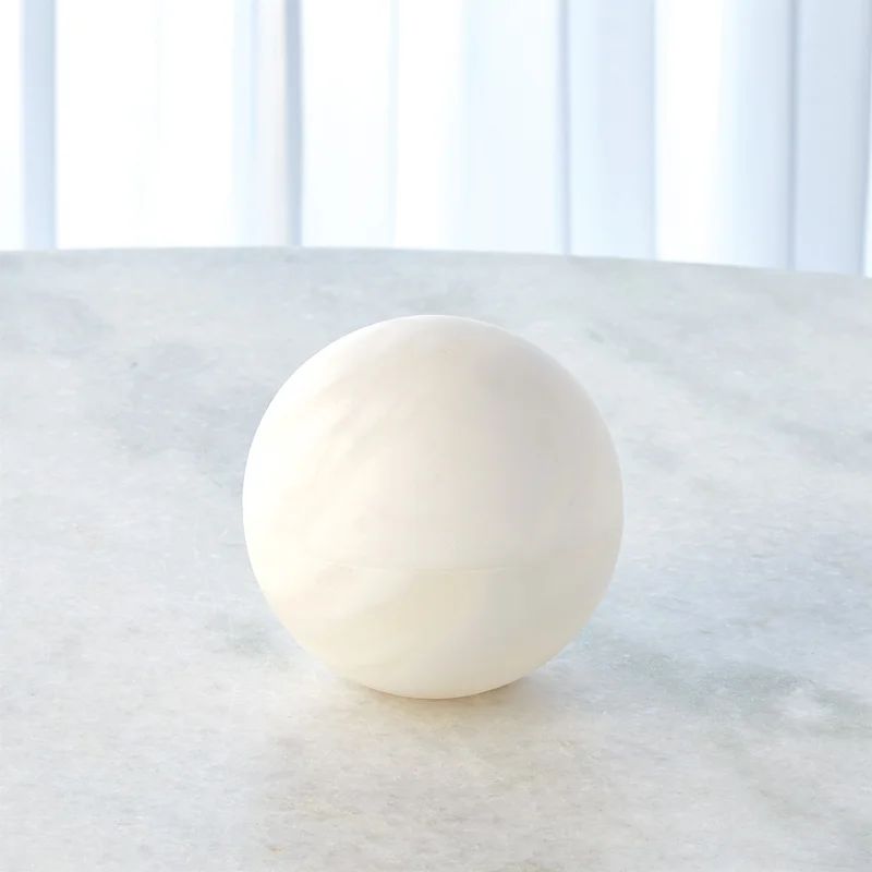 Alabaster Sphere Box-White | Wayfair North America