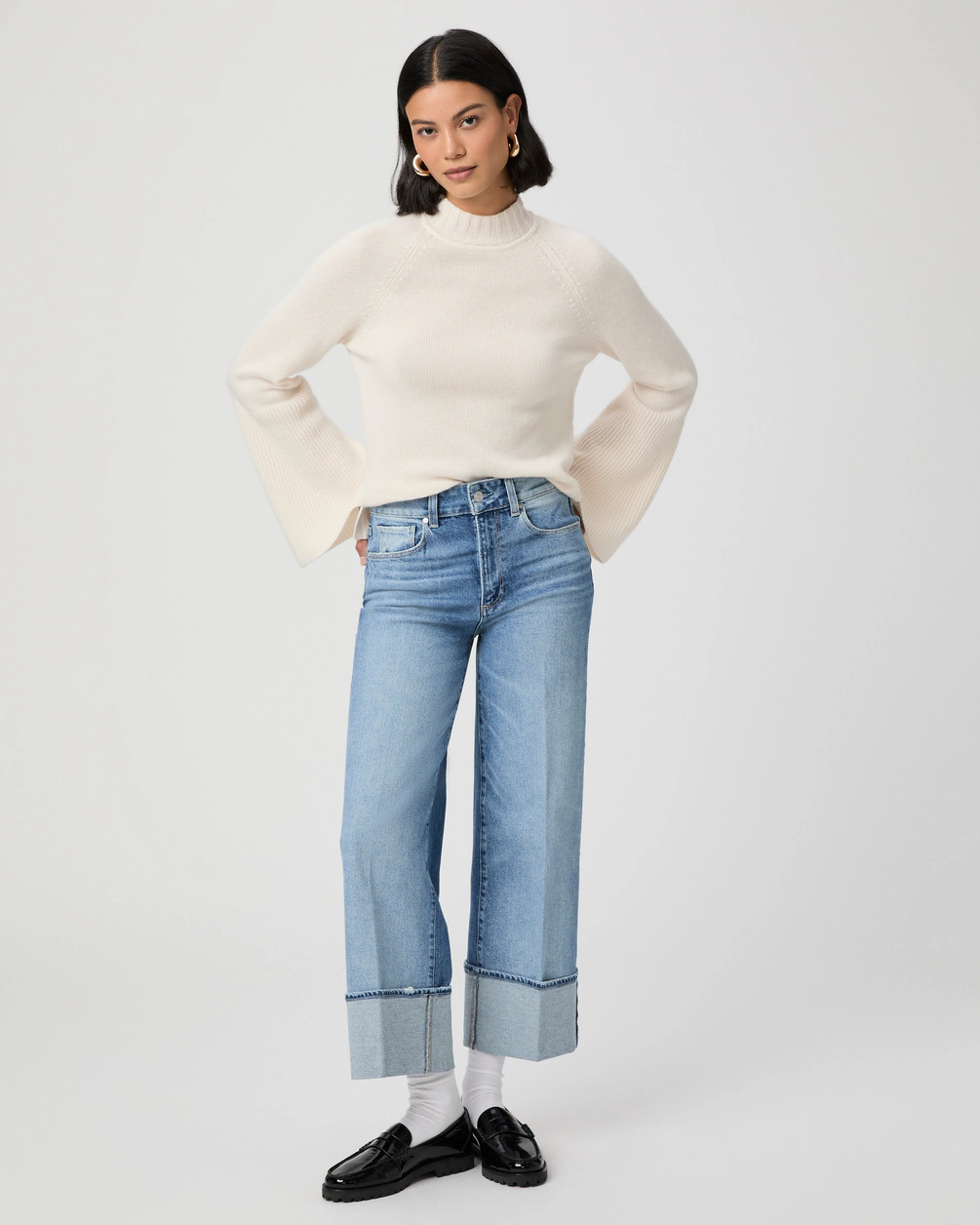 Sasha Ankle Wide Leg Jean | Paige