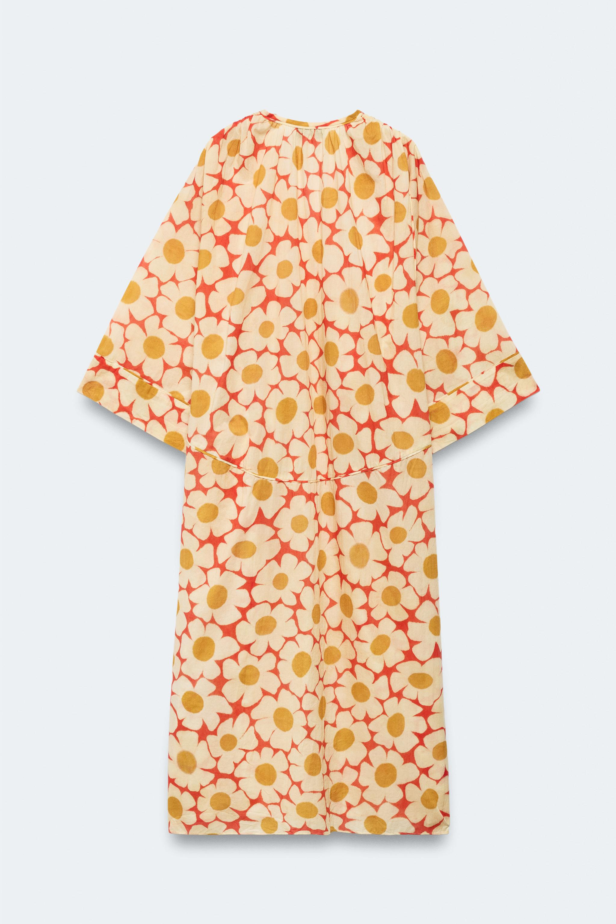 LIMITED EDITION FLORAL KAFTAN DRESS | Zara US