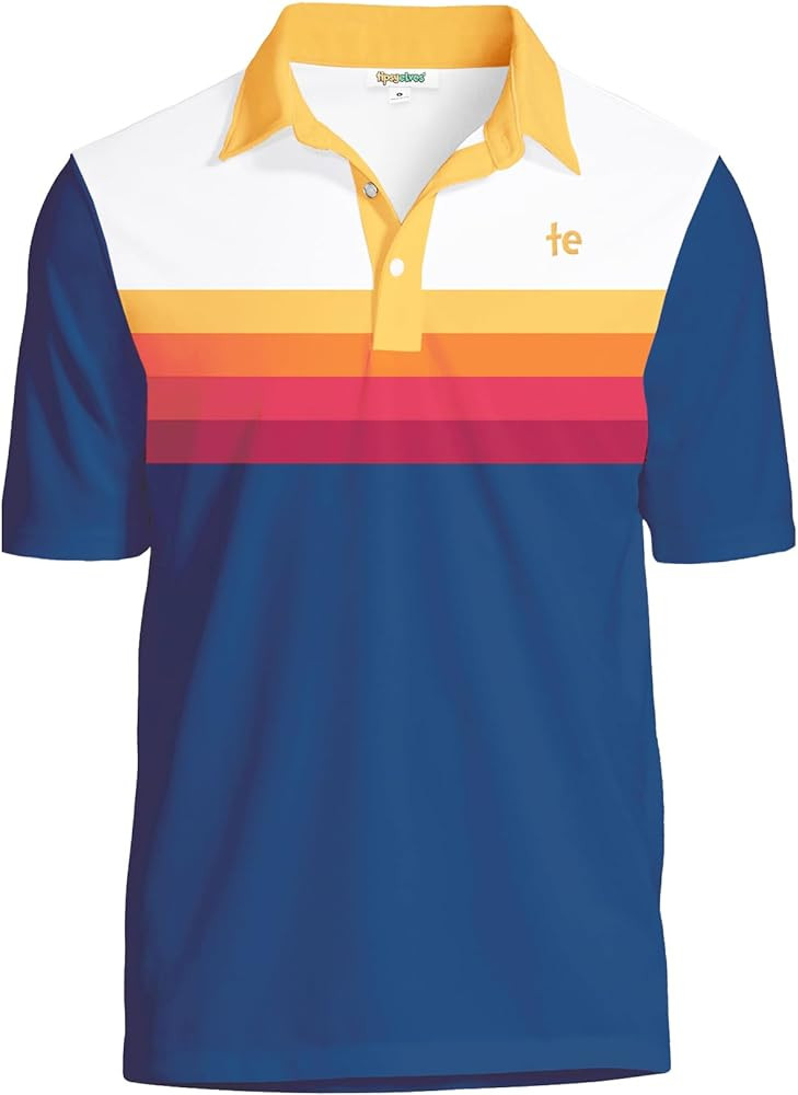 Tipsy Elves Men's Athletic Fit Golf Polo Shirt - Performance Golf Shirt for Men w/ 4-Way Stretch ... | Amazon (US)