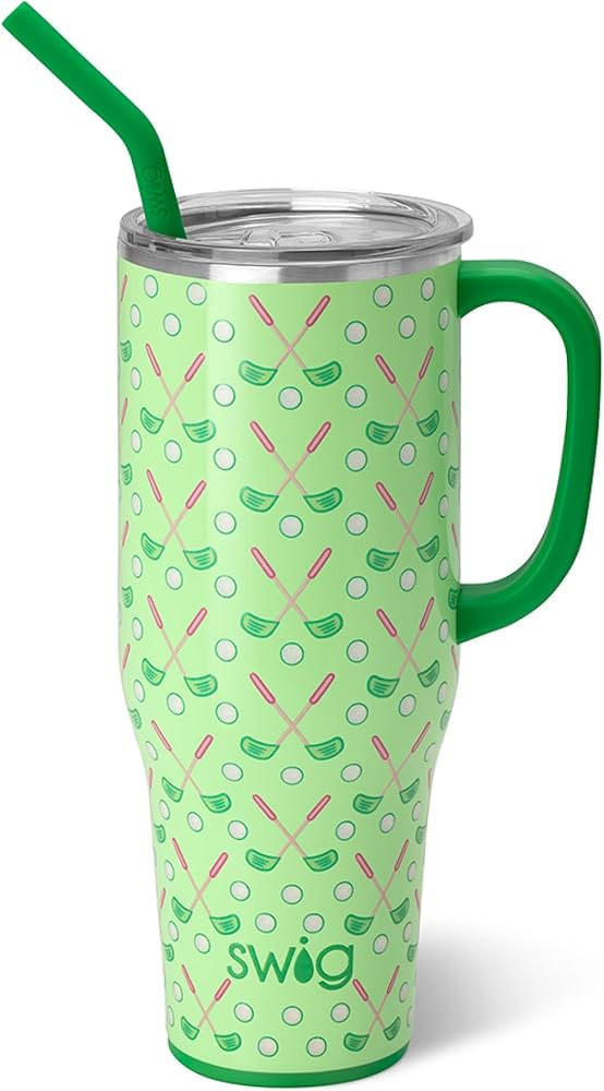 Swig Life 40oz Mega Mug, 40 oz Tumbler with Handle and Straw, Cup Holder Friendly, Dishwasher Saf... | Amazon (US)