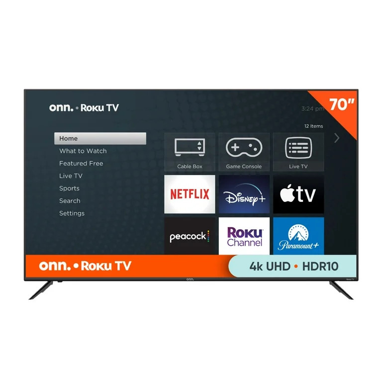 onn. 70” Class 4K UHD (2160P) LED Roku Smart Television HDR (100012588) | Walmart (US)