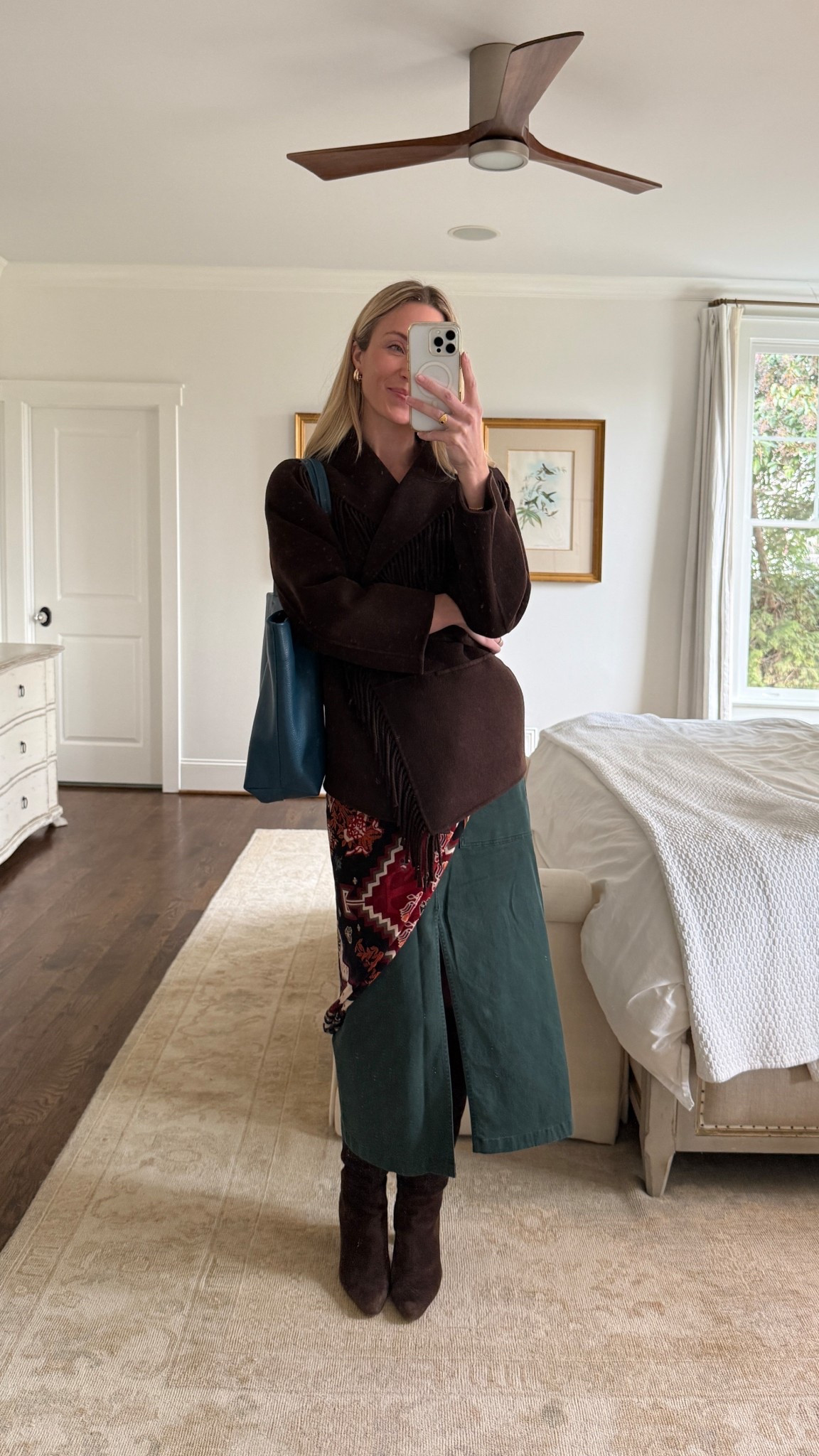 S coat, XS button down, 2 skirt (old and almost sold out, similar linked), boots TTS.

winter to spring, spring transition outfits, brown wool coat, spring handbag, spring purse, spring work bag

#LTKSeasonal #LTKootd