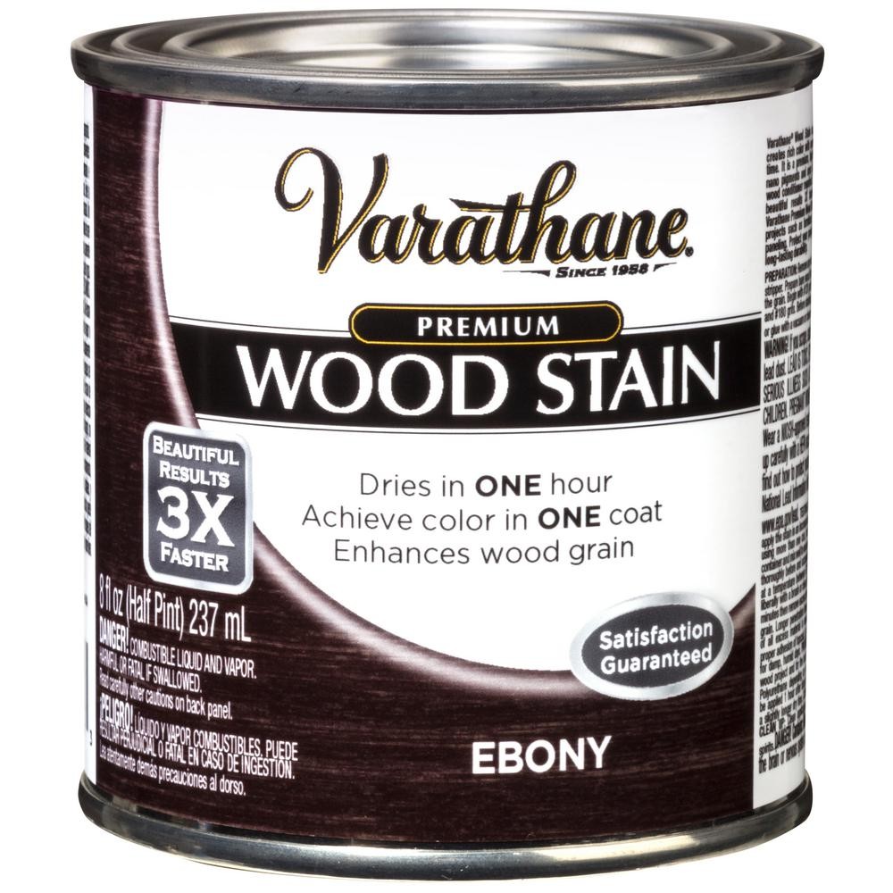 8 oz. Ebony Premium Fast Dry Interior Wood Stain | The Home Depot