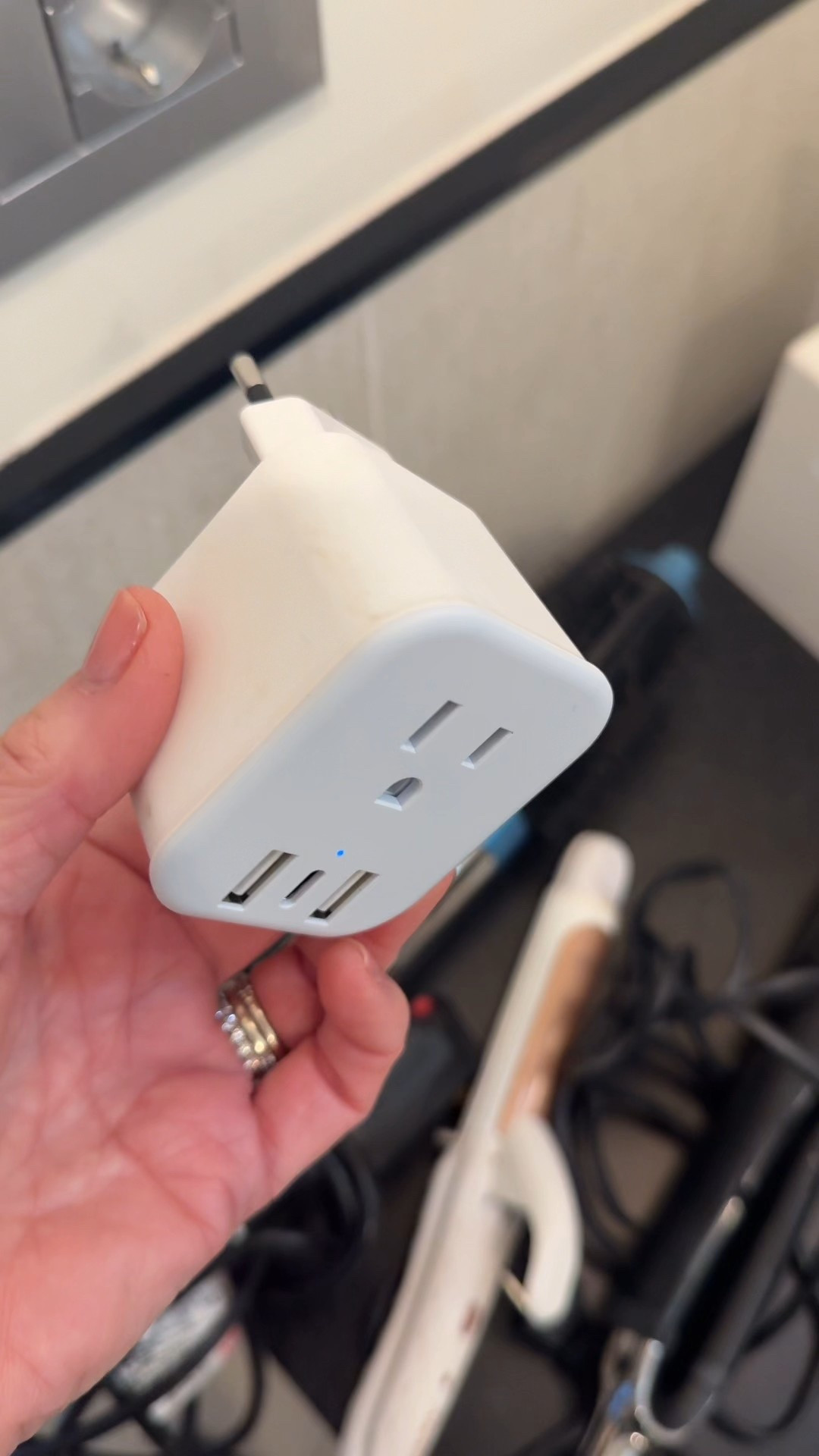 Plugs and hair tools I use in Europe. My Dyson will not work with voltage. I searched out a brush roller hair dryer that does work. I’ve had the 2 in 1 travel curling iron/straightener for years (after ruining my straightener in Europe 🤦🏼‍♀️). The newer ghd straightener and curling iron works, which is what I use, so yea! 

#LTKTravel #LTKStyleTip #LTKOver40