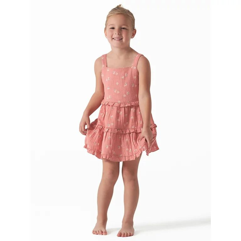 Modern Moments by Gerber Baby and Toddler Girls Tiered Gauze Dress, Sizes 12M-5T | Walmart (US)