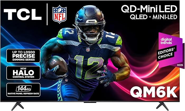 TCL 65 Inch Class QM6K Series, Mini LED QLED 4K HDR, 65QM6K, 2025 Model, 120HZ-144HZ High Brightn... | Amazon (US)