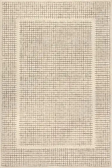 Color: IvoryChessie Checked Wool Rug | Ivory Ivory swatchChessie Checked Wool Rug | Brown Brown s... | Rugs USA