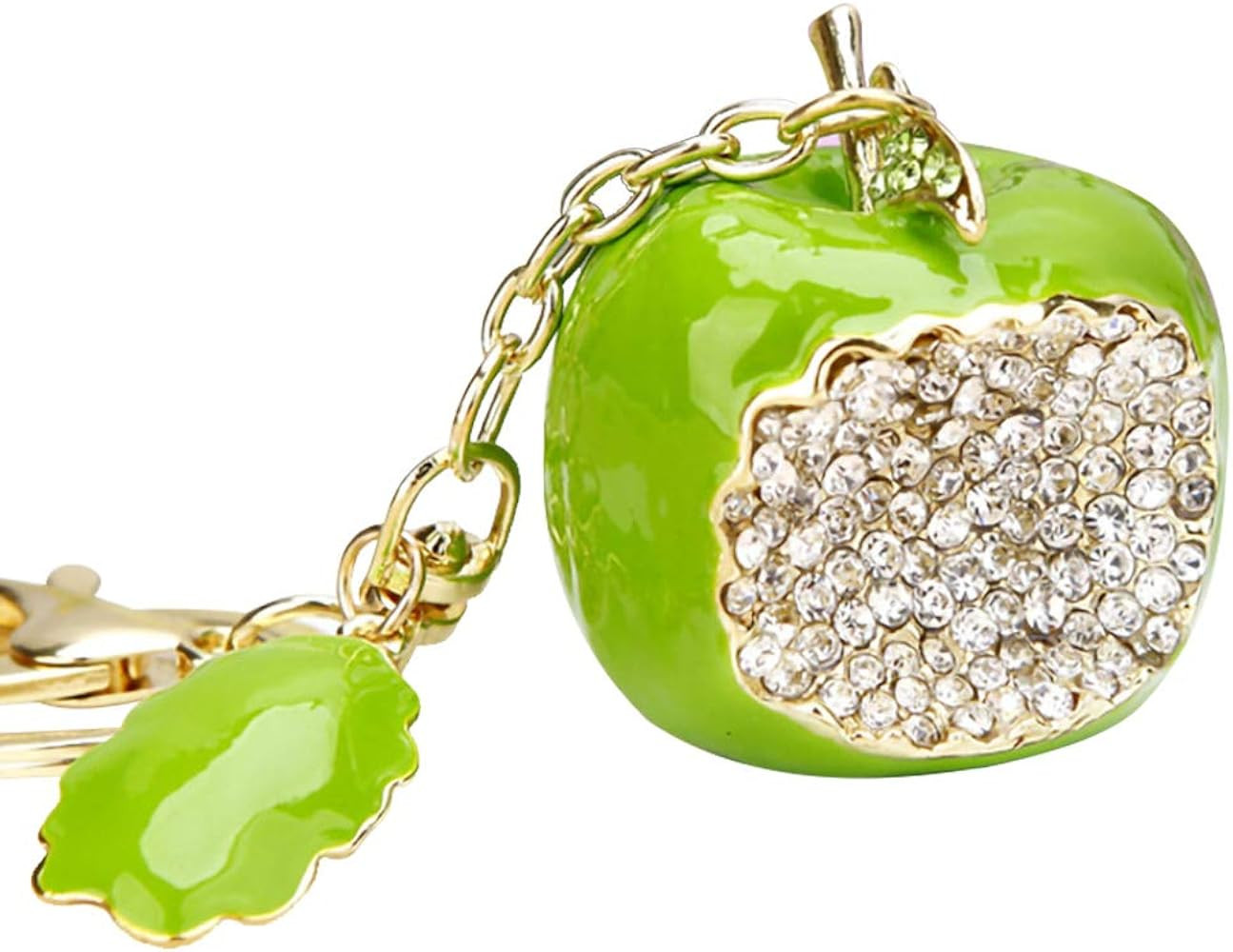 Cute Apple Metal Keychain Tassel Charms Key Ring Tote Bag Purse Cellphone Car Key Pendants Creati... | Amazon (US)