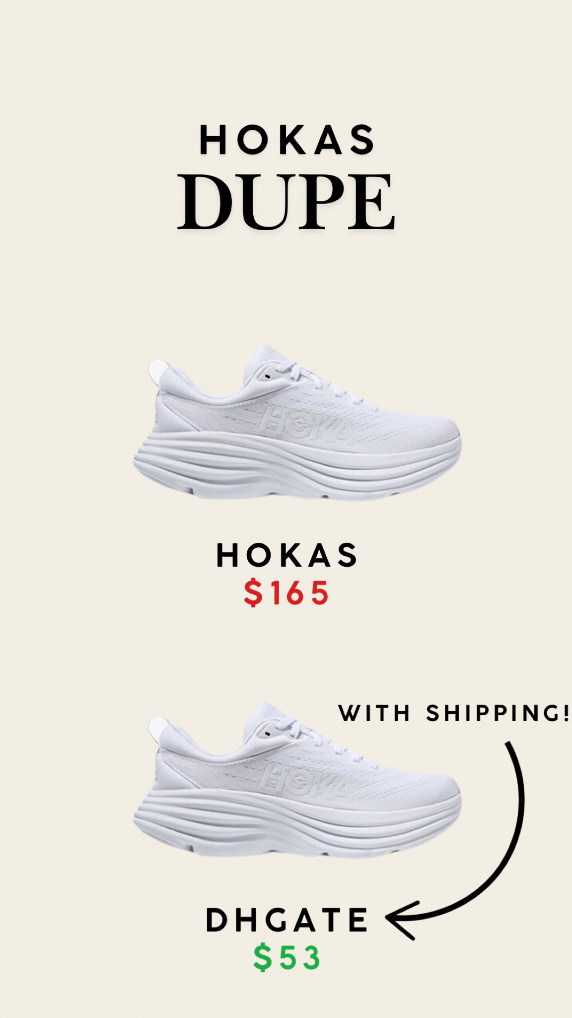 HOKAS DUPE - HOKA DHGATE - HOKA BONDI 8 

#LTKShoeCrush #LTKFitness #LTKFindsUnder100