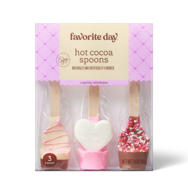 Valentine's Hot Cocoa Spoons - 2.4oz/3ct - Favorite Day™ | Target