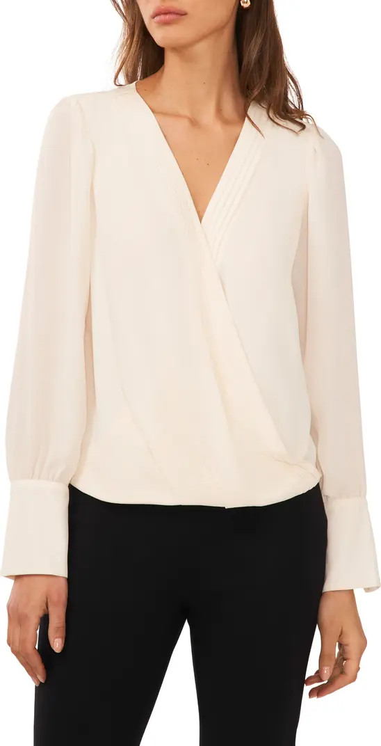Wrap Front Long Sleeve Blouse | Nordstrom