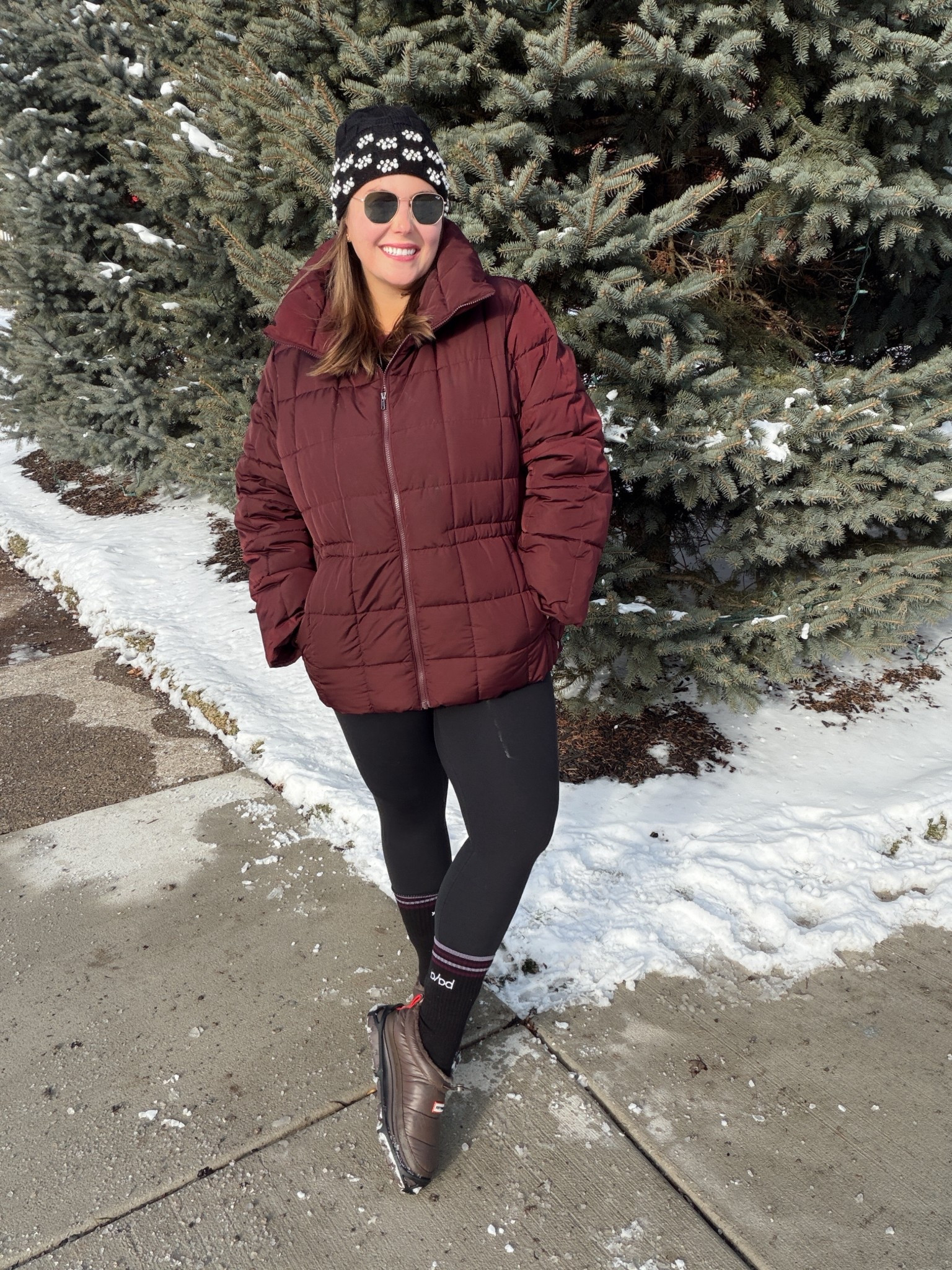 Winter outfit - wearing size XXL in coat, XL in leggings. 

#LTKBump #LTKPlusSize #LTKSeasonal