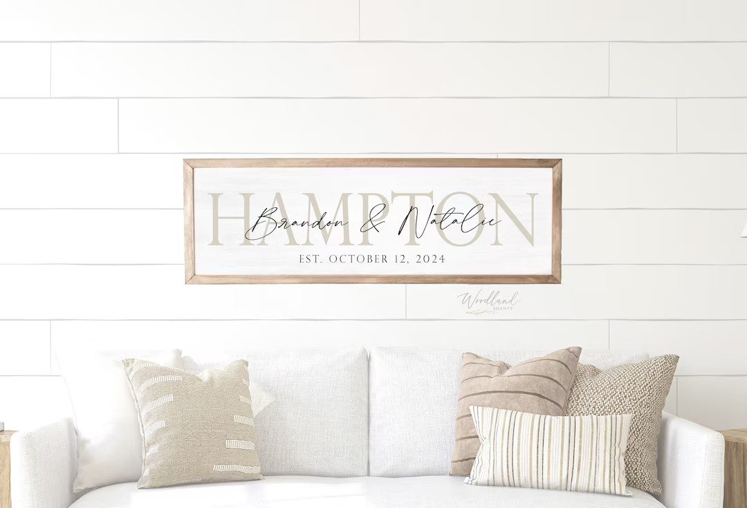 Personalized Last Name Sign With Names and Established Date, Wedding Gift, Wedding Prop Sign, Per... | Etsy (US)