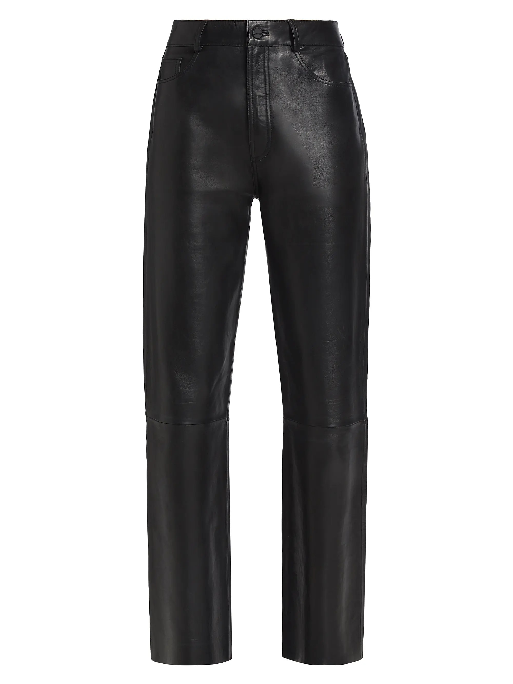 Shannon Leather Straight-Leg Pants | Saks Fifth Avenue