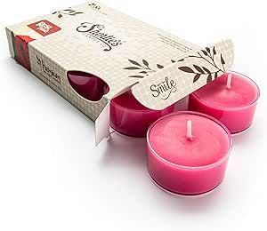 Rose Petals Premium Tealight Candles - Highly Scented with Essential Oils - 6 Pink Tea Lights - B... | Amazon (US)
