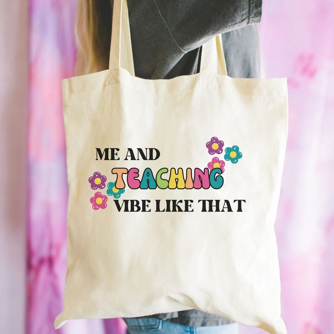 Teacher Tote Bag | Me and Teaching Vibe Like That | Swiftie Teacher Bag | Cute Teacher Bag | Teac... | Etsy (CAD)
