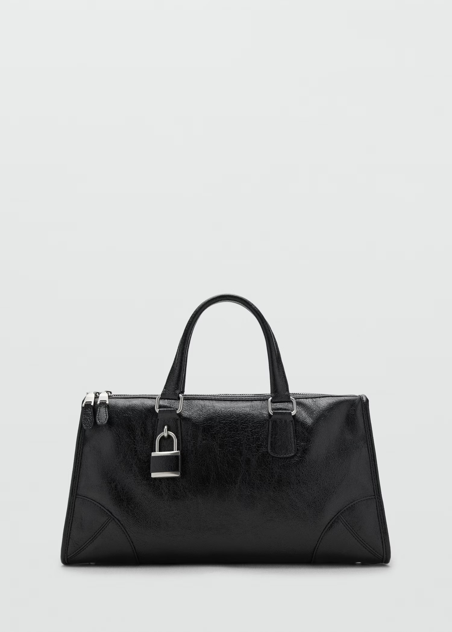 Shiny handbag with handles | Mango (US/MX/AU)