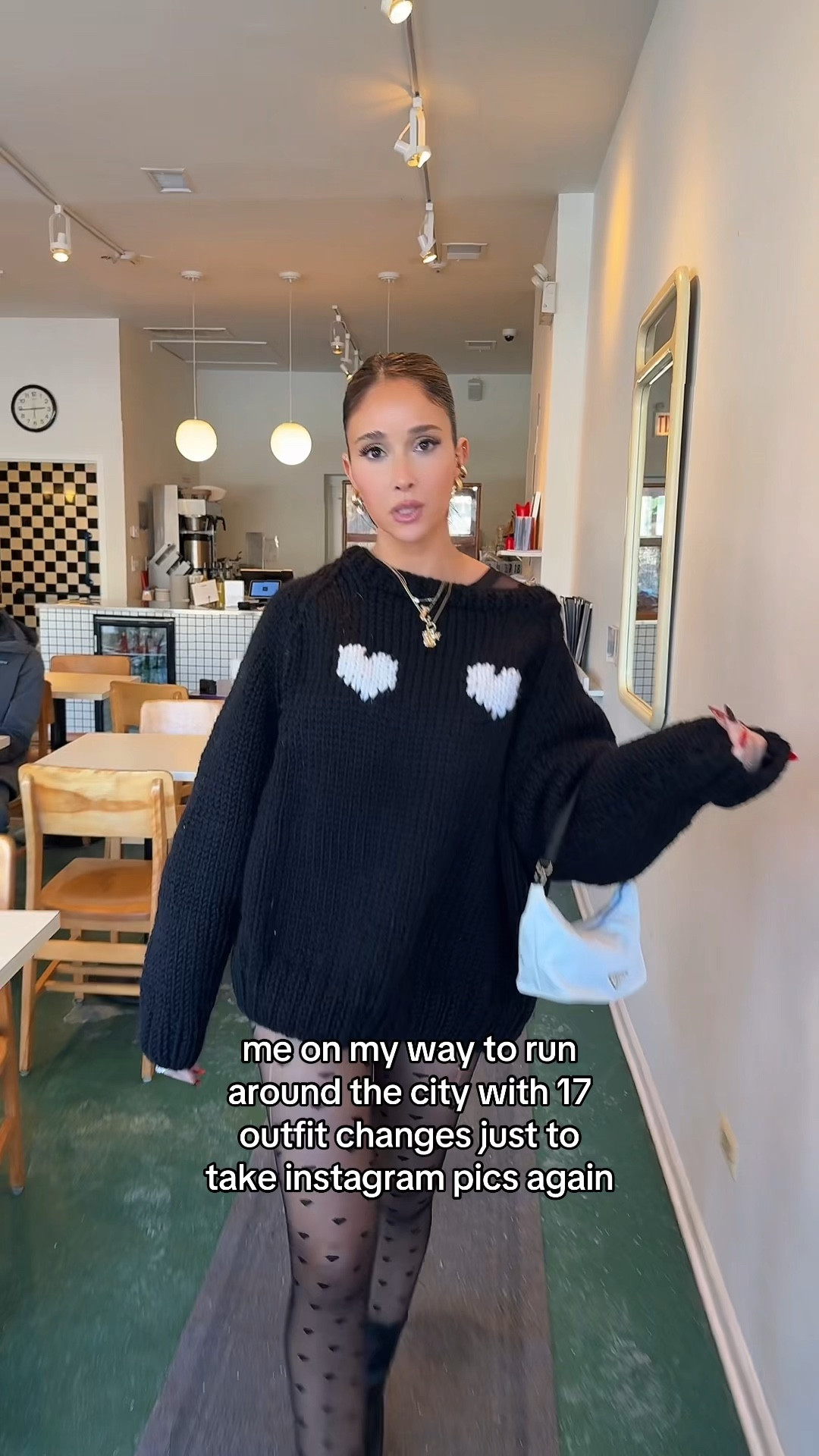 3 of my favorites outfit changes among the 17 💀 
1. ow collection faux fur lined jacket with tights and boots
2. oversized gogosweaters double heart knit sweater with heart patterned tights and boots
3. anthropologie fair isle sweater with canada goose wool joggers and uggs

winter casual style, cozy winter outfit ideas 

#LTKWatchNow #LTKStyleTip #LTKSeasonal