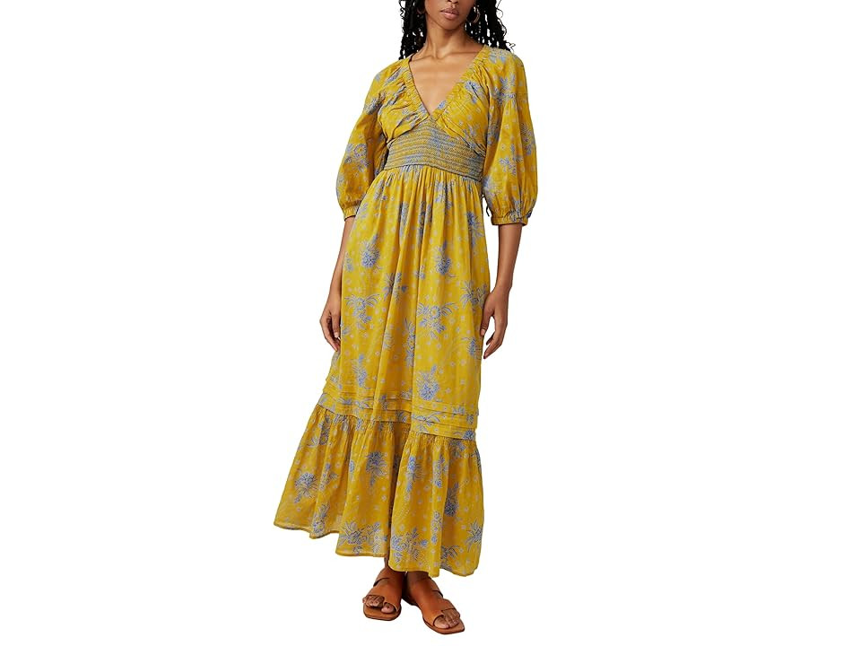 Free People Golden Hour Maxi (Egyptian Palm Combo) Women's Dress | Zappos