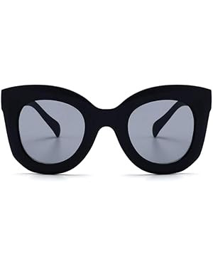 Freckles Mark Thick Fashion Butterfly Sunglasses for Women Trendy Round Cat Eye Sun Glasses | Amazon (US)