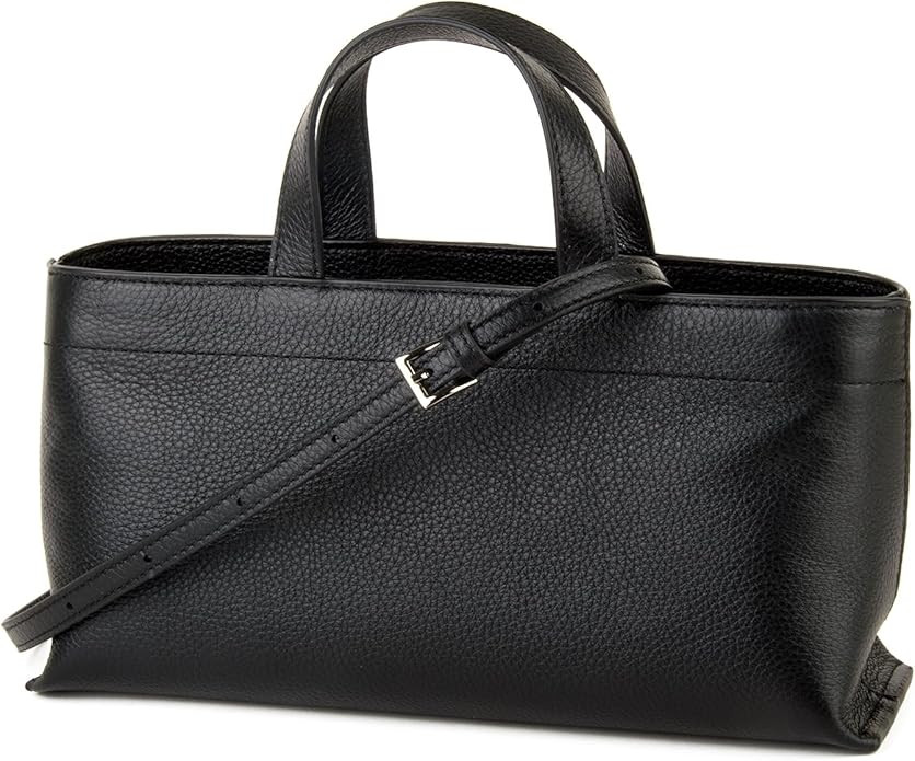 Premium Full Grained Leather Simple Tote Handbag for Women, Shoulder Crossbody Bag with Adustable... | Amazon (US)