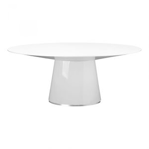 Moe's Otago Oval Dining Table in White | Homesquare