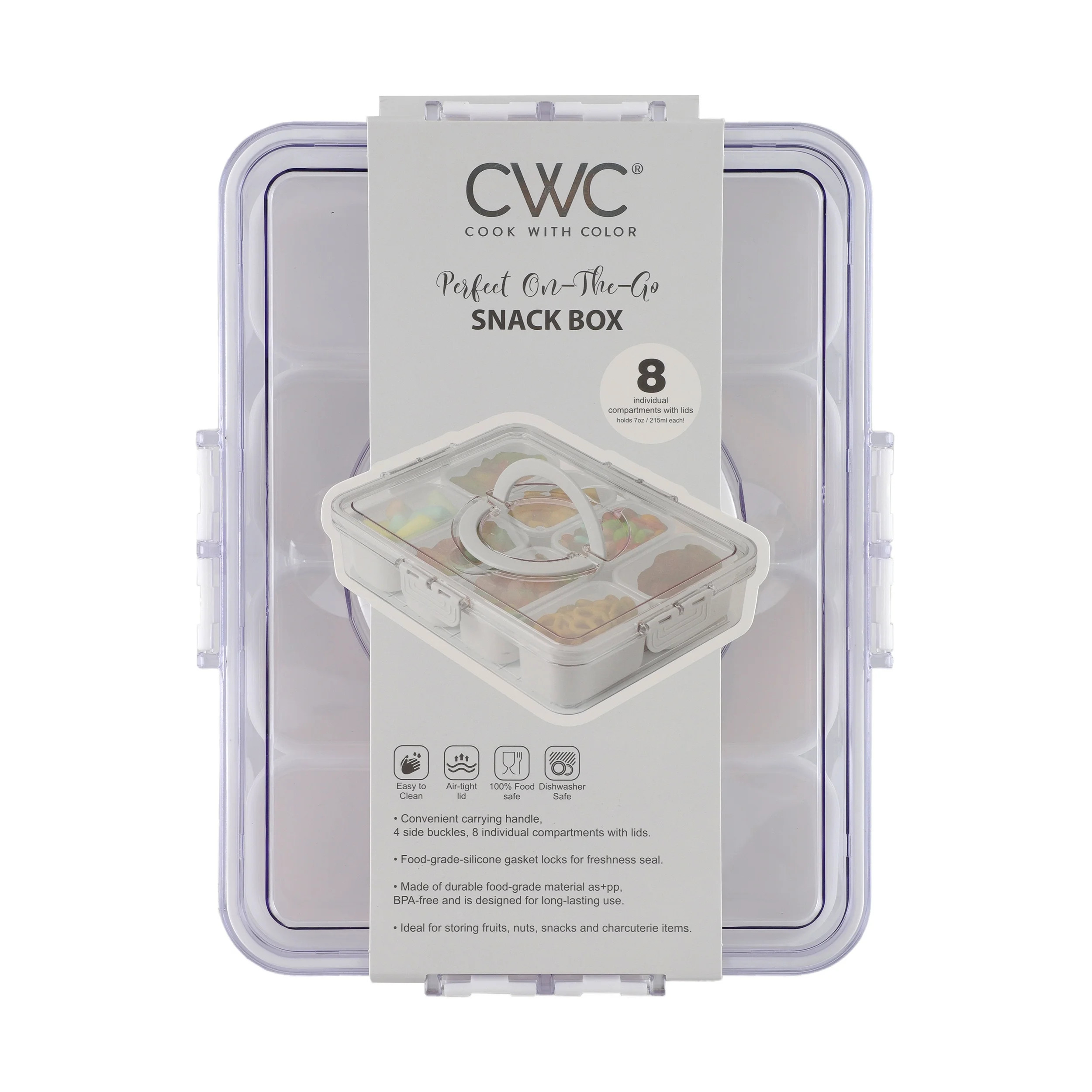 CWC AS SNACK BOX WITH LID - WHITE | Walmart (US)