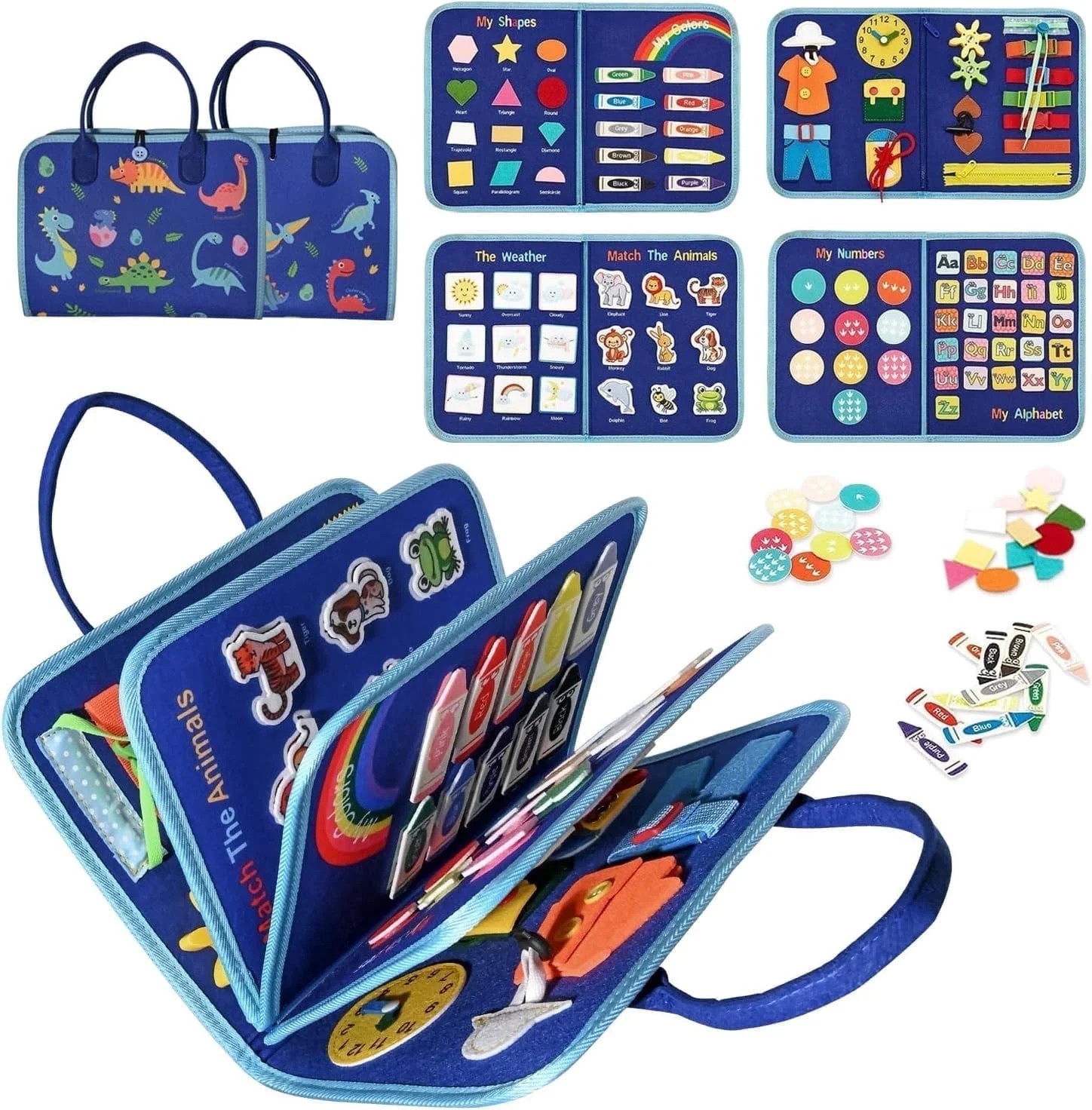 Beautysureup Busy Board, Montessori Sensory Toys for Age 1-4 , Toddlers Travel Toys, Educational ... | Walmart (US)