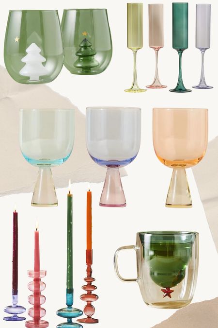 Anthropologie finds, glassware, holiday serve-ware, holiday wine glasses, unique wine glasses, Christmas tree wine glass 

#LTKSeasonal #LTKhome #LTKHoliday
