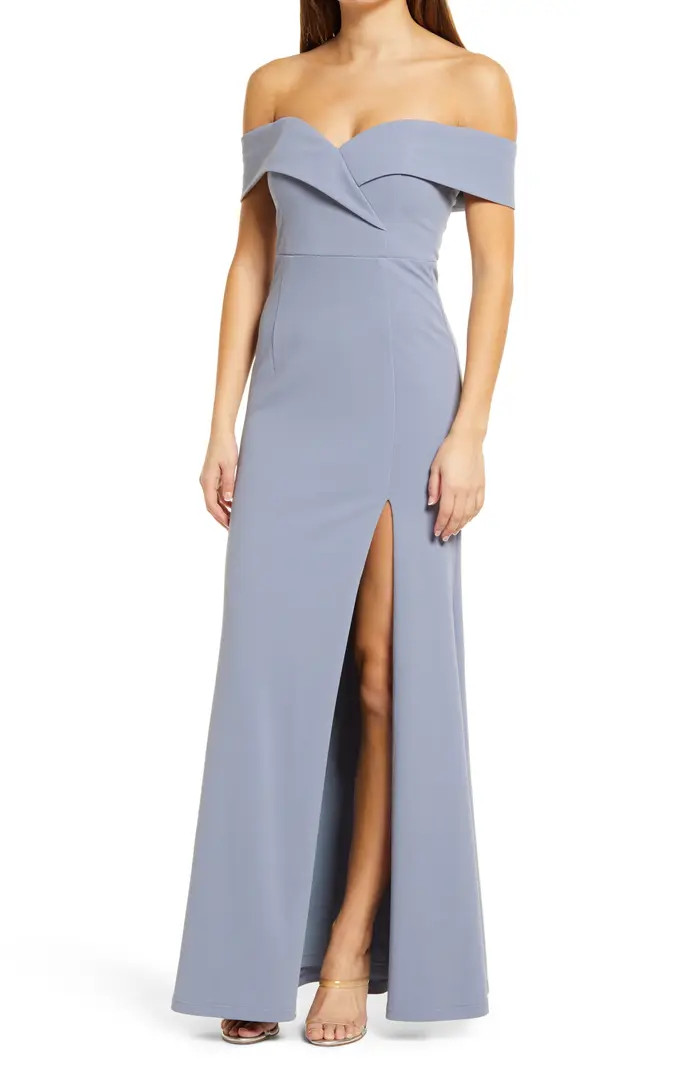 Lulus Song of Love Off the Shoulder Knit Gown | Nordstrom | Nordstrom