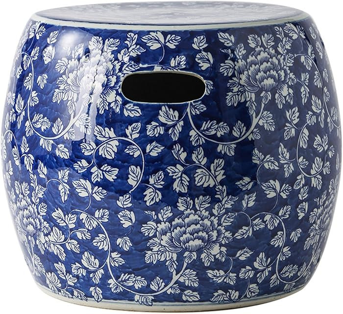 Hand Painted Garden Stools, Ceramic Garden Stool, Decorative Ceramic Garden Stool, Chinoiserie Ce... | Amazon (US)