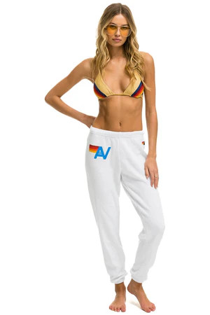 LOGO SWEATPANTS - WHITE | Aviator Nation