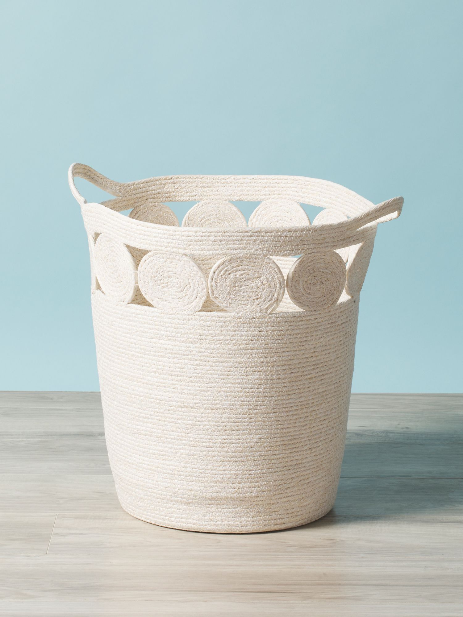 17x18 Paper Wicker Medallion Storage Basket | Baskets & Bins | HomeGoods | HomeGoods