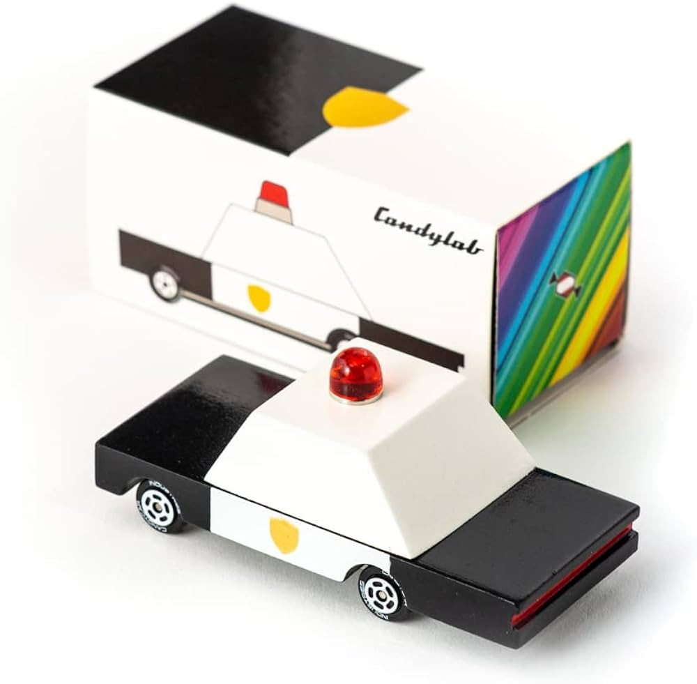CANDYCAR® Wooden Diecast Collection - Police Car, Premium Handcrafted Beech Wood Toy Car | Amazon (US)