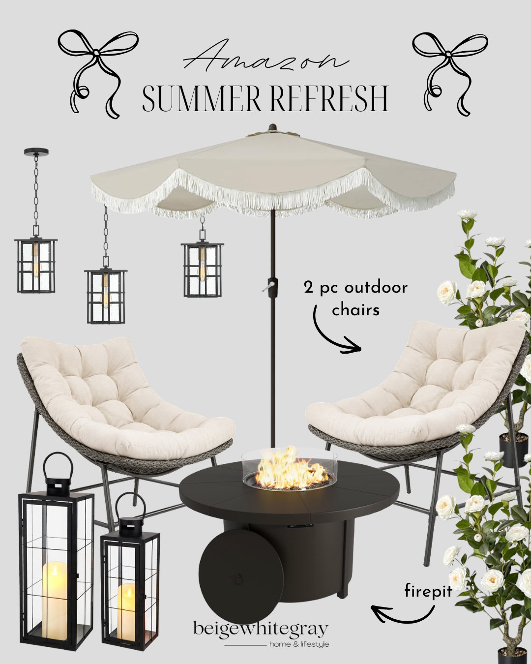 Enjoy summer nights with our cozy outdoor setup! Perfect for relaxing and entertaining. #SummerRefresh #OutdoorLiving