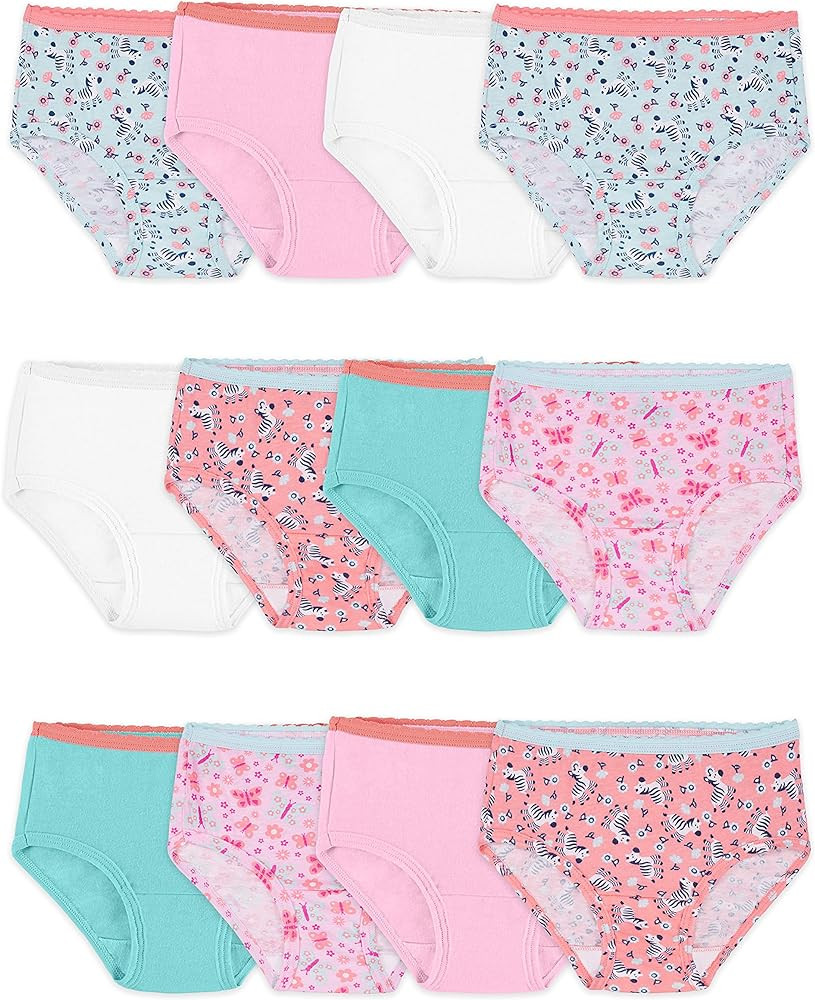 Fruit of the Loom Toddler Girls' Tag-Free Cotton Underwear | Amazon (US)