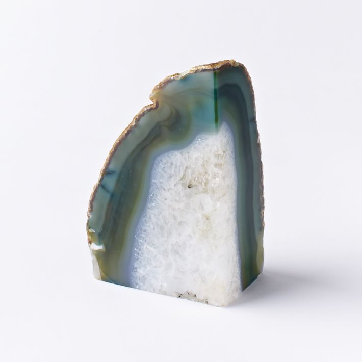 Agate Bookend, Green | West Elm (US)