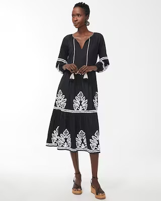 Rickrack Tiered Midi Dress | Chico's