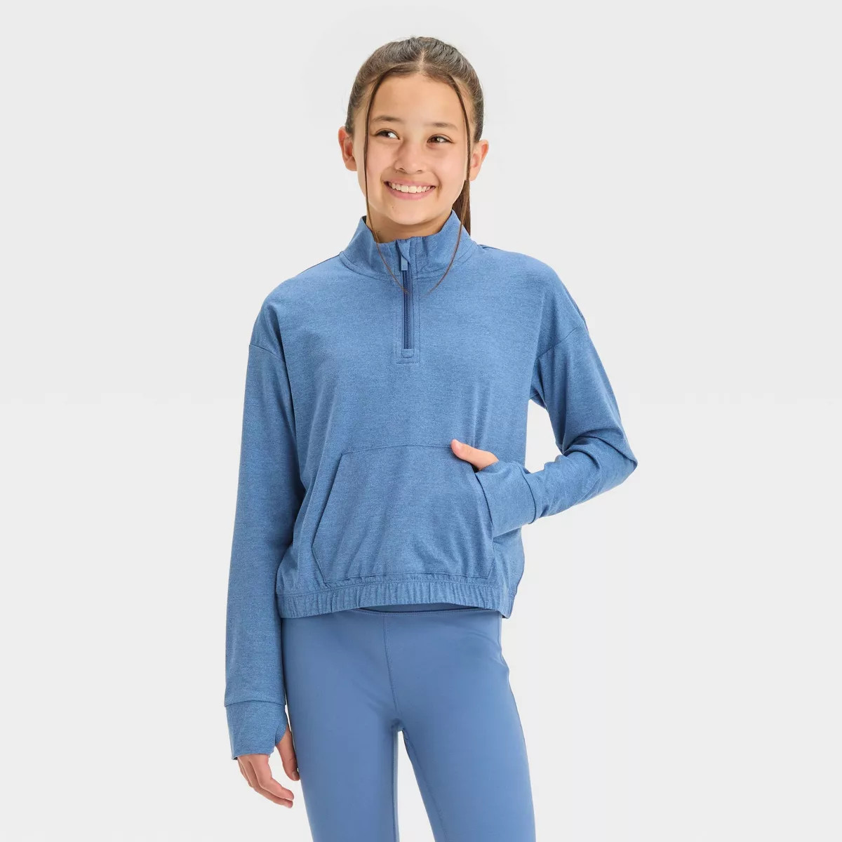 Girls' Soft Stretch Top - All In Motion™ Blue S | Target
