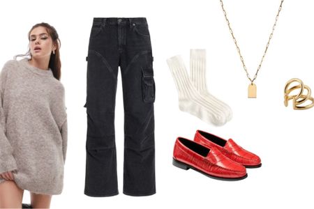 An easy everyday outfit featuring socks and a red loafer.

#LTKSeasonal #LTKshoecrush