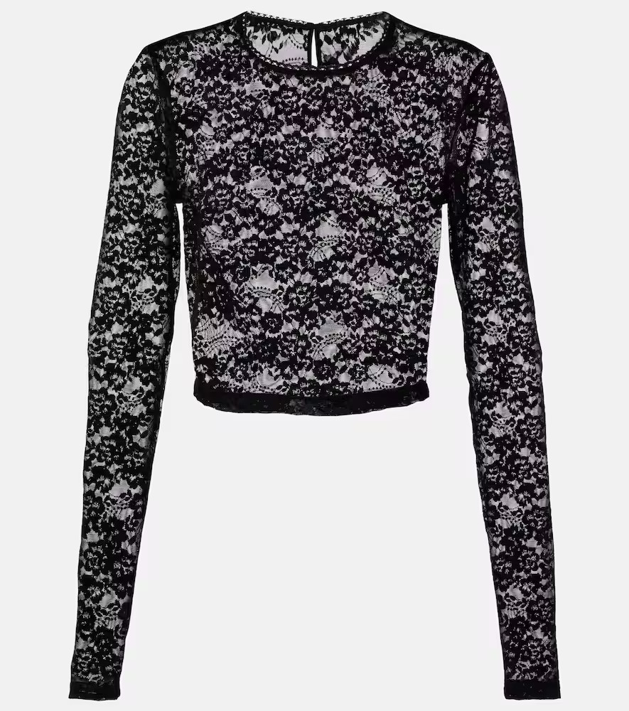 Bananhot Rona cropped lace top | Mytheresa (INTL)