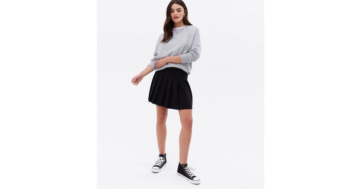 Black Pleated Mini Tennis Skirt | New Look | New Look (UK)
