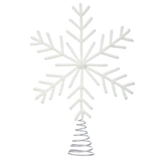 CANVAS Wool Christmas Decoration Snowflake Tree Topper, White, 12-in | Canadian Tire